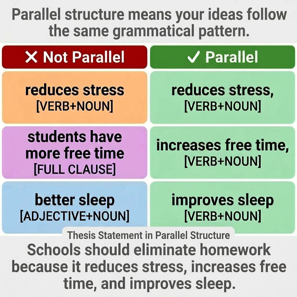 parallel structure graphic grey